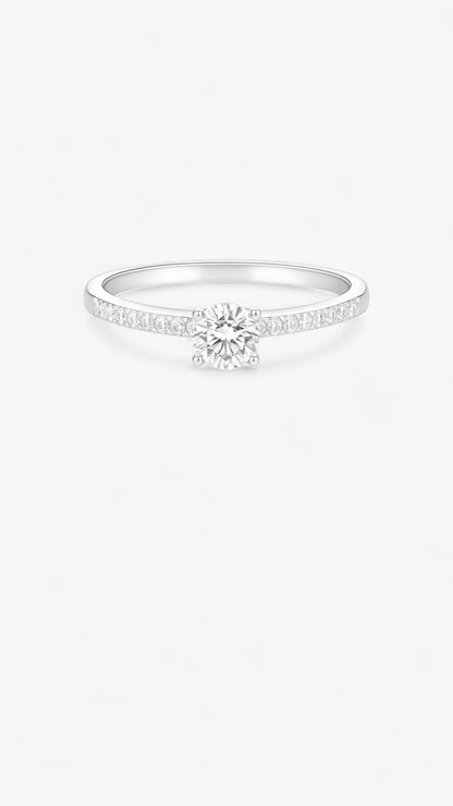 Anillo de cascada de diamantes