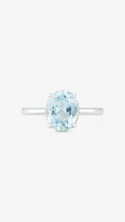 Aquamarine Radiance Ring
