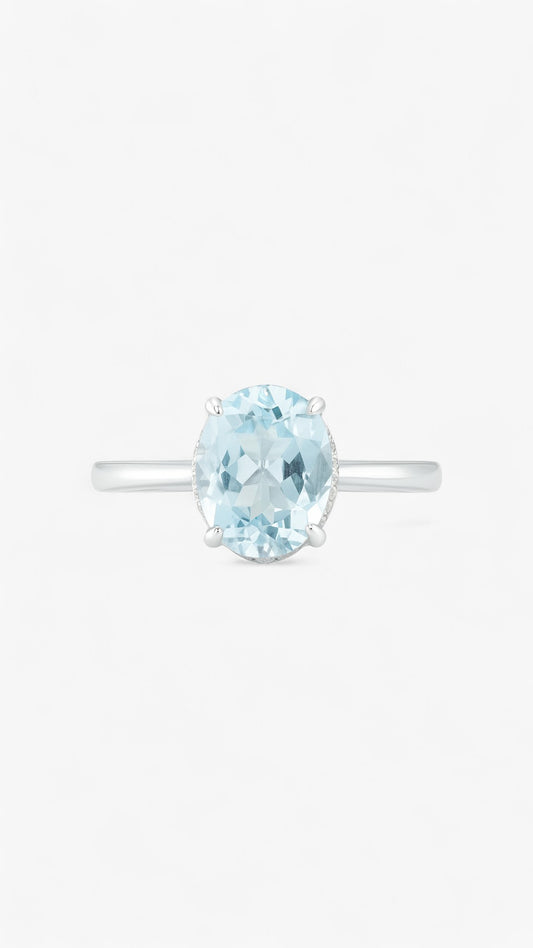 Aquamarine Radiance Ring