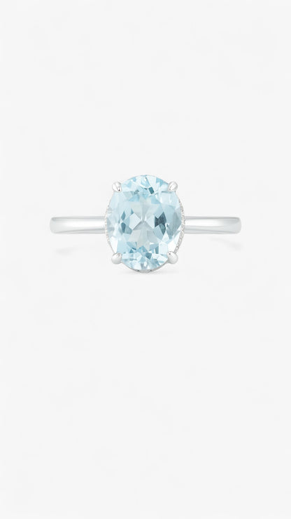 Aquamarine Radiance Ring