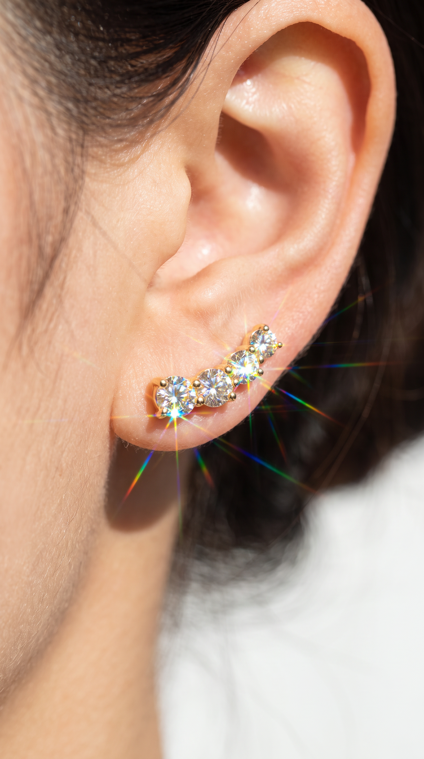 Shooting Star Earrings Gold