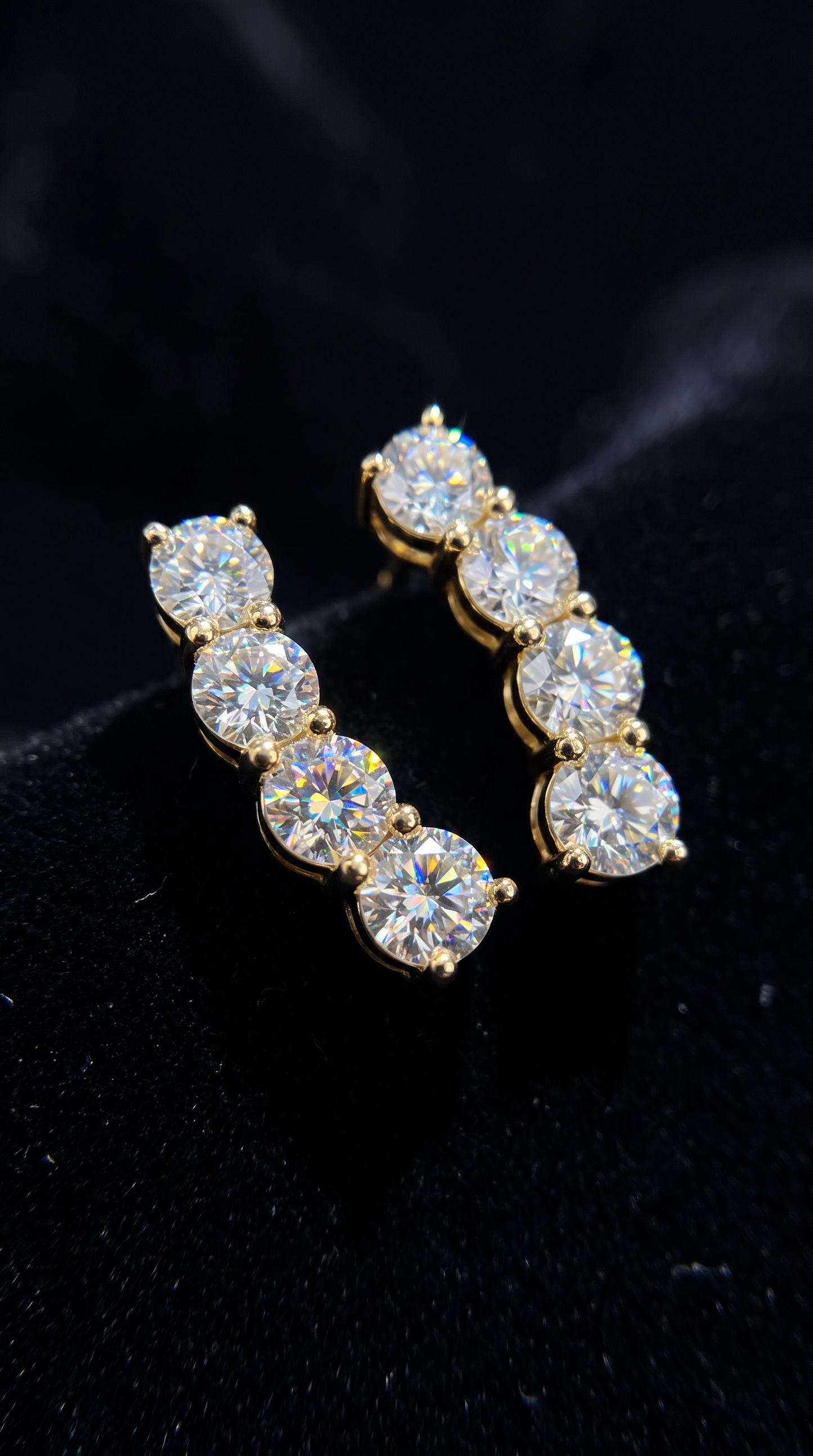 Shooting Star Earrings Gold
