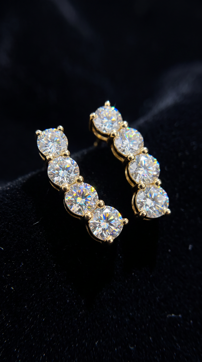 Shooting Star Earrings Gold