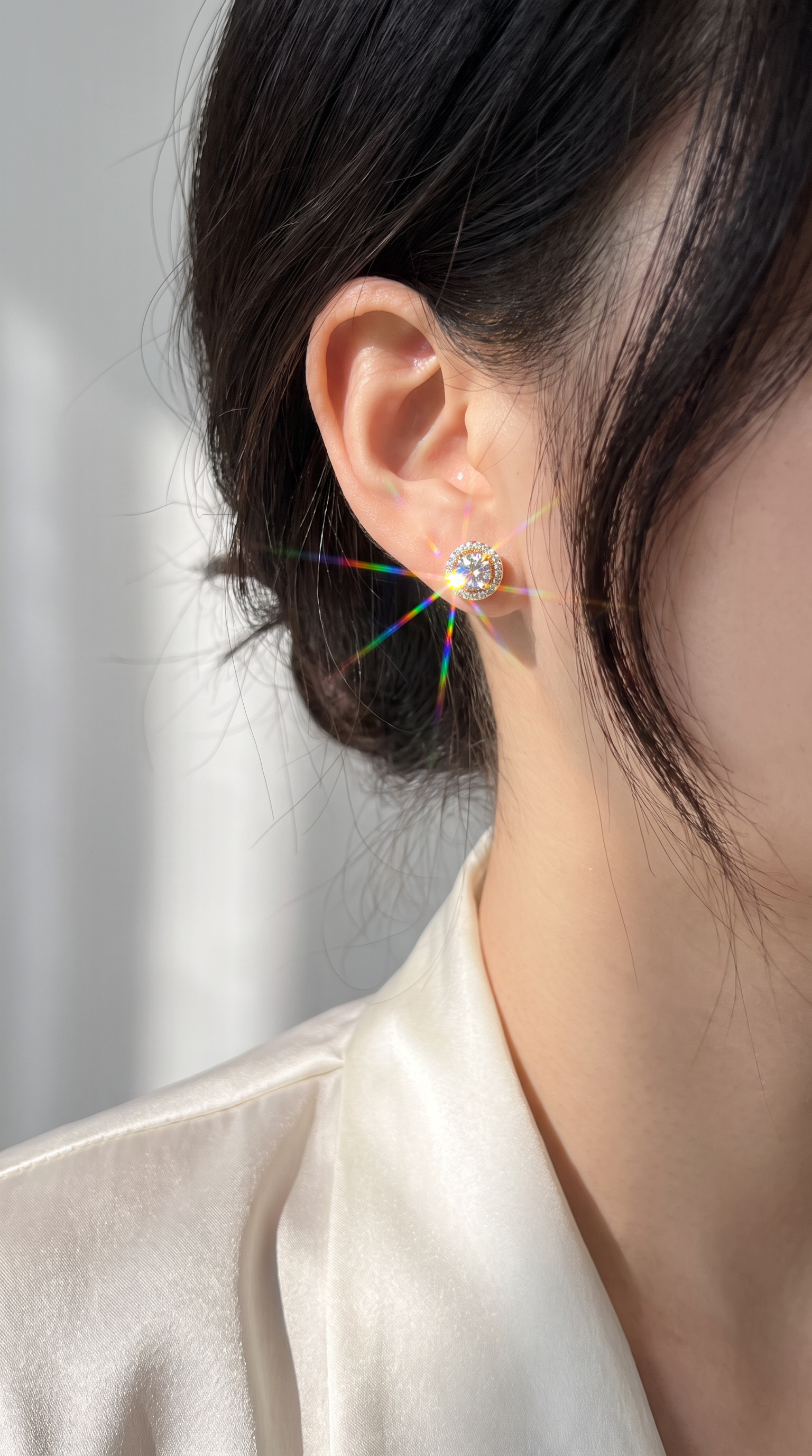 Solar Halo Earrings Gold
