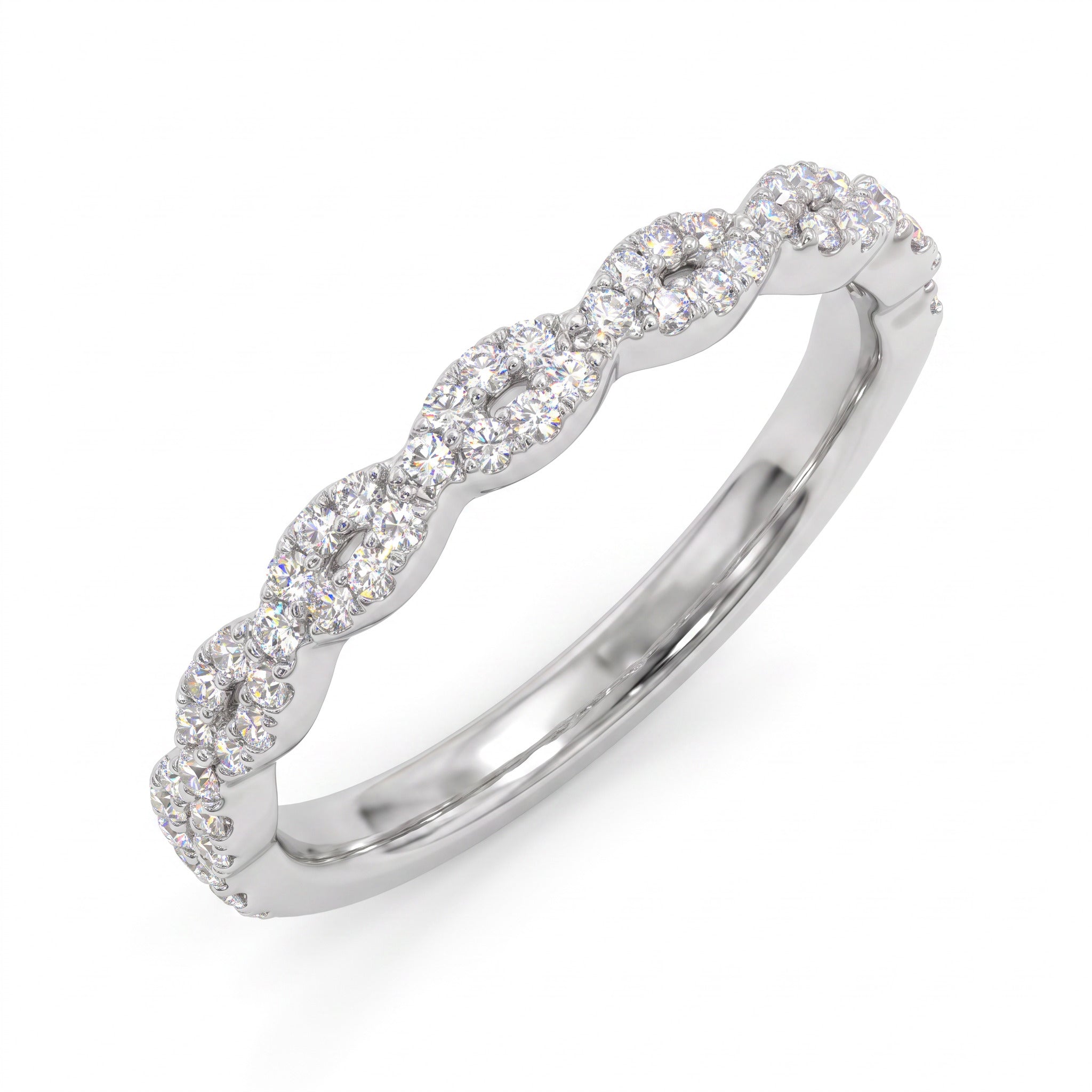 Sparkling Swirl Ring