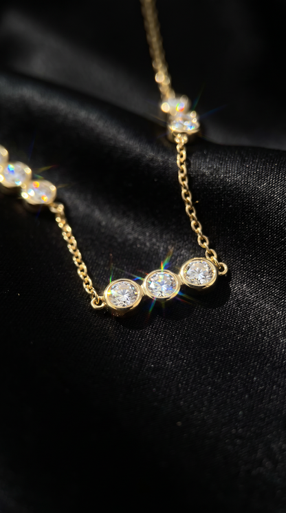 Triple Orbit Necklace Gold