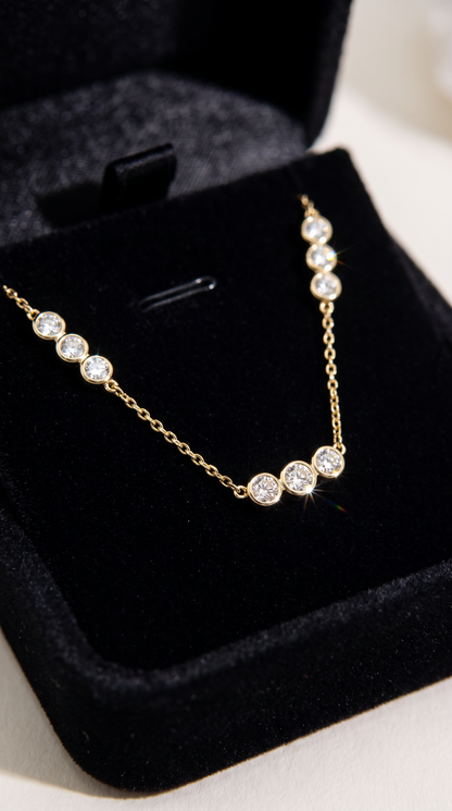 Triple Orbit Necklace Gold
