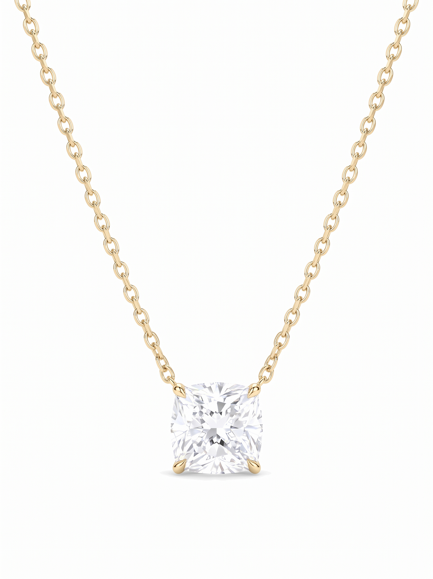 Velvet Cushion Necklace Gold